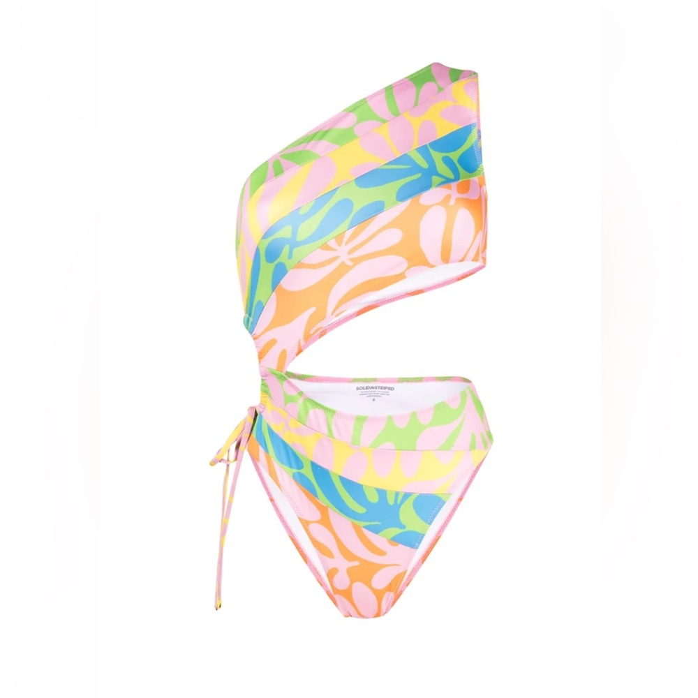 NEW NWT Solid & Striped Swimsuit Women’s The Randall Leaf-Print Size XL